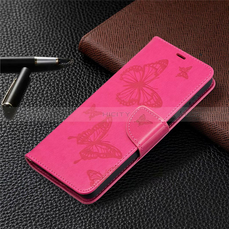 Coque Portefeuille Livre Cuir Etui Clapet L02 pour Samsung Galaxy M12 Rose Rouge Plus