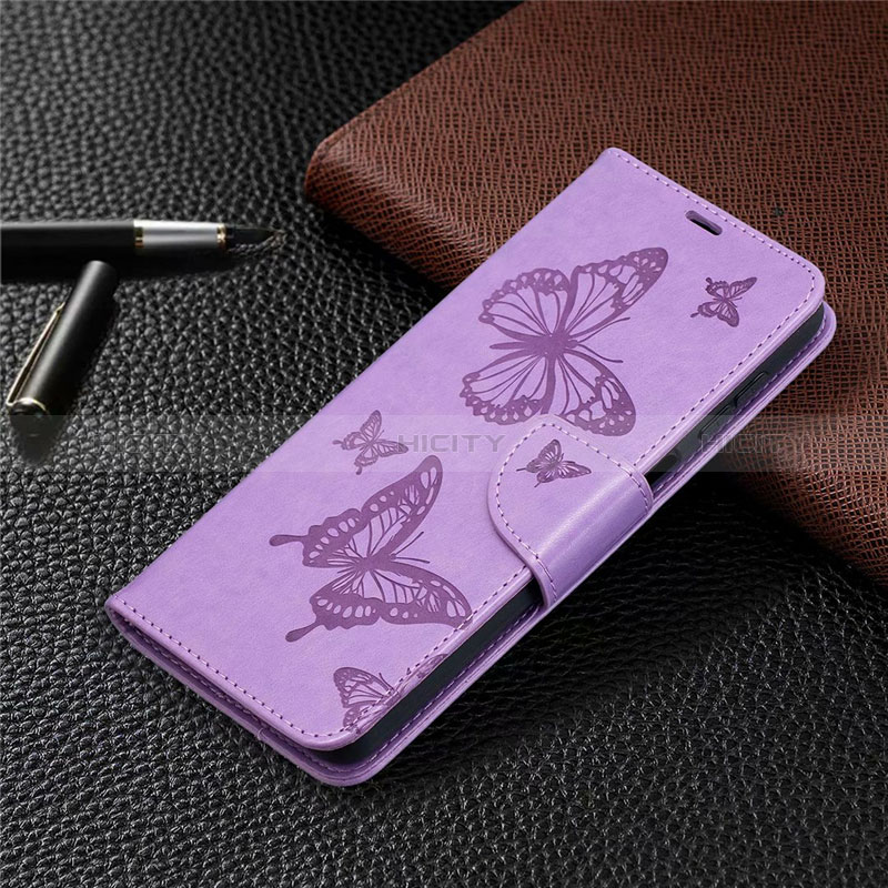 Coque Portefeuille Livre Cuir Etui Clapet L02 pour Samsung Galaxy M12 Violet Clair Plus