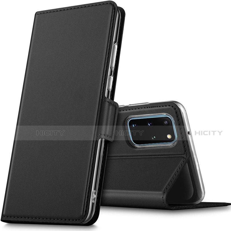 Coque Portefeuille Livre Cuir Etui Clapet L02 pour Samsung Galaxy S20 Plus 5G Noir Plus
