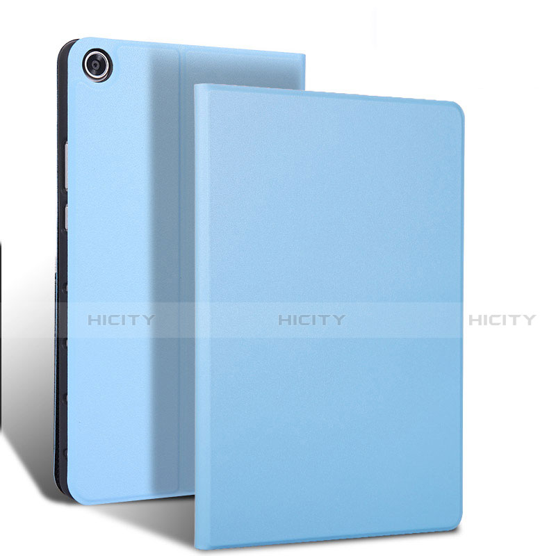 Coque Portefeuille Livre Cuir Etui Clapet L02 pour Samsung Galaxy Tab S5e 4G 10.5 SM-T725 Bleu Plus