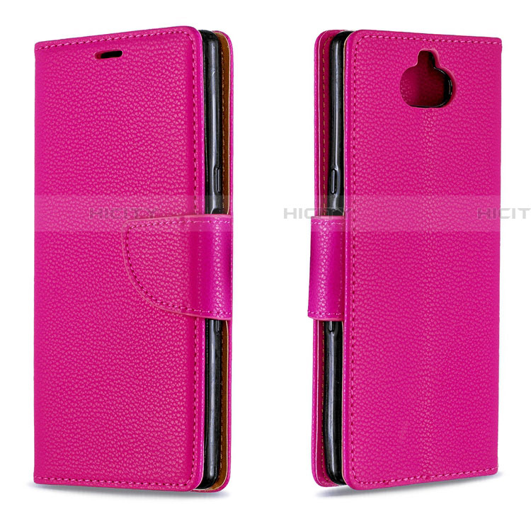 Coque Portefeuille Livre Cuir Etui Clapet L02 pour Sony Xperia 10 Rouge Plus