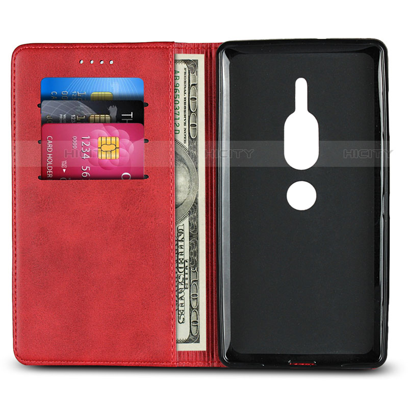 Coque Portefeuille Livre Cuir Etui Clapet L02 pour Sony Xperia XZ2 Premium Plus