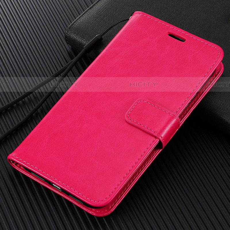Coque Portefeuille Livre Cuir Etui Clapet L02 pour Vivo X50 Lite Rose Rouge Plus
