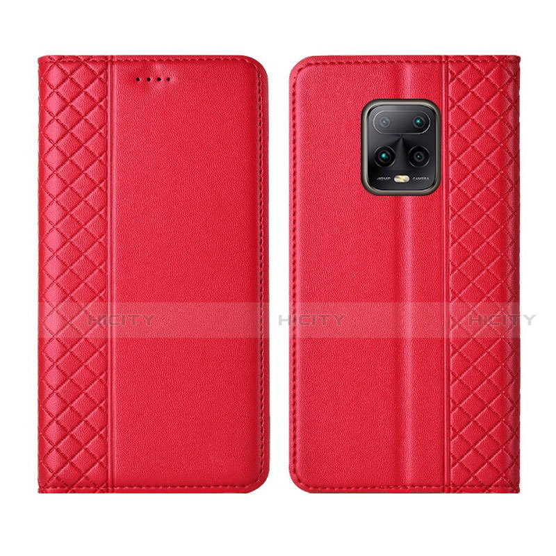 Coque Portefeuille Livre Cuir Etui Clapet L02 pour Xiaomi Redmi 10X 5G Rouge Plus