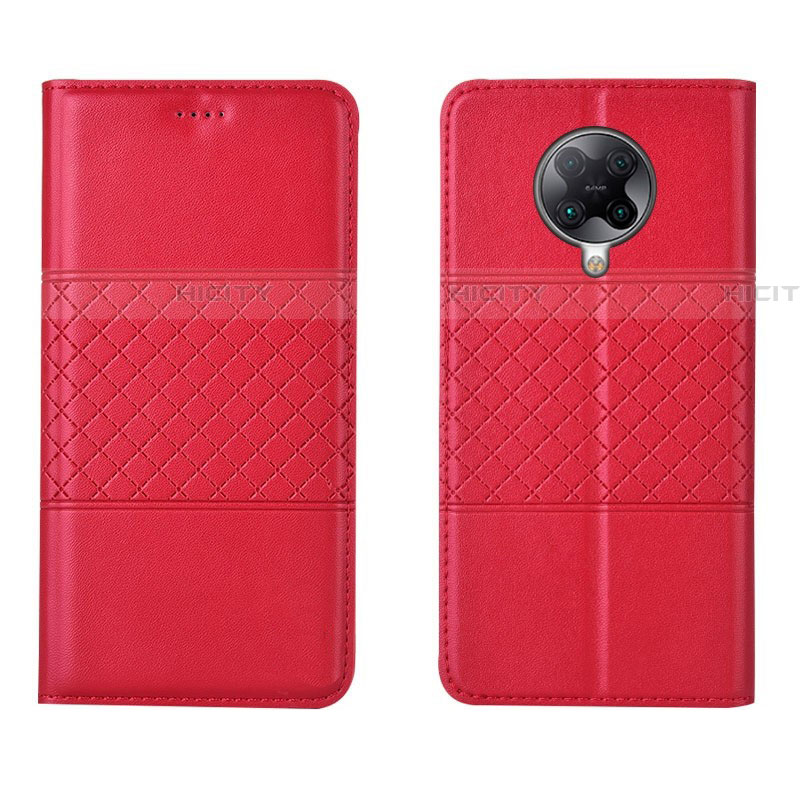 Coque Portefeuille Livre Cuir Etui Clapet L02 pour Xiaomi Redmi K30 Pro 5G Rouge Plus