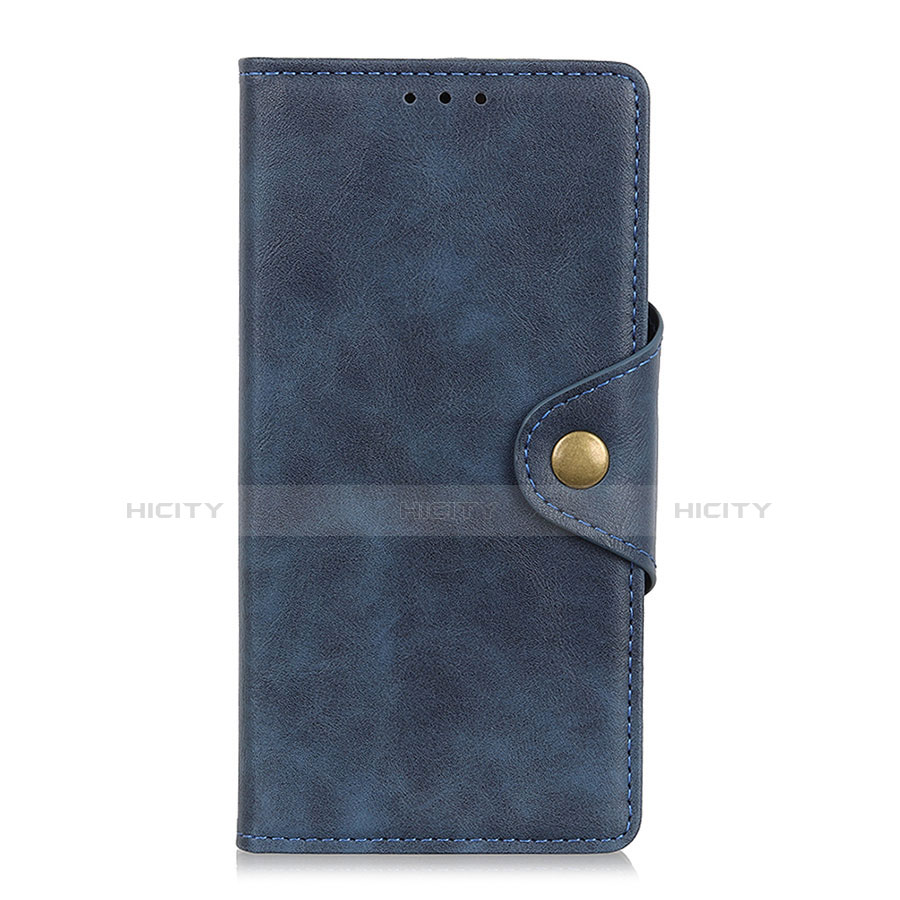 Coque Portefeuille Livre Cuir Etui Clapet L02 pour Xiaomi Redmi Note 9 Pro Bleu Plus