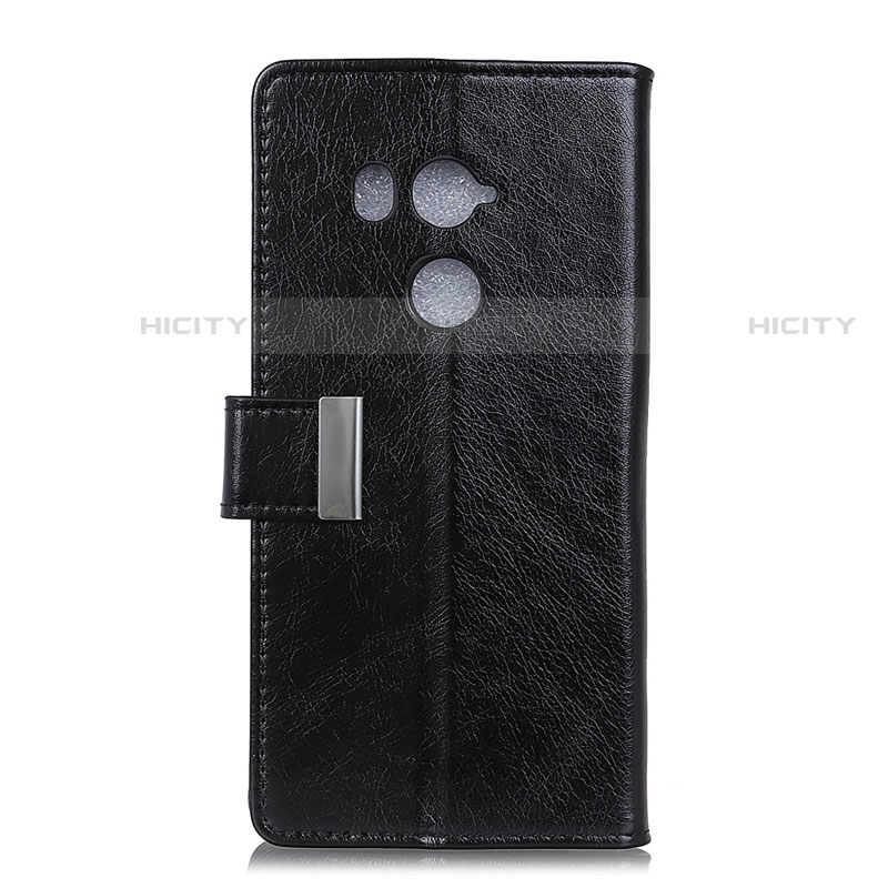 Coque Portefeuille Livre Cuir Etui Clapet L03 pour HTC U11 Eyes Noir Plus