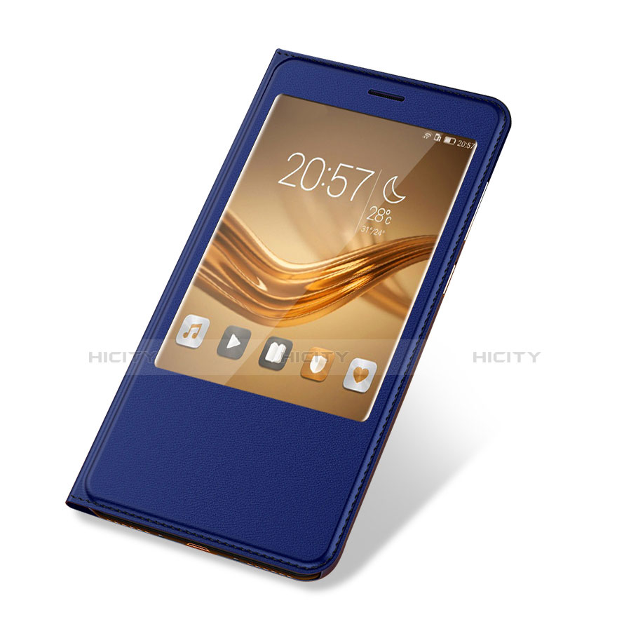 Coque Portefeuille Livre Cuir Etui Clapet L03 pour Huawei Honor Note 8 Bleu Plus