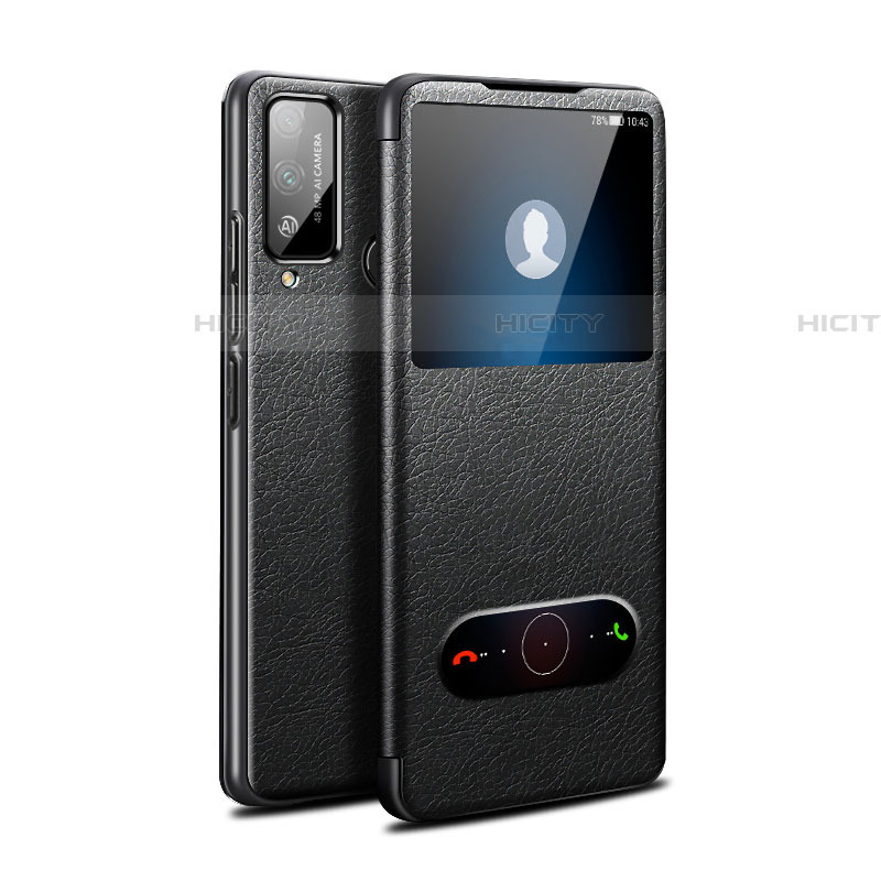 Coque Portefeuille Livre Cuir Etui Clapet L03 pour Huawei Honor Play4T Noir Plus