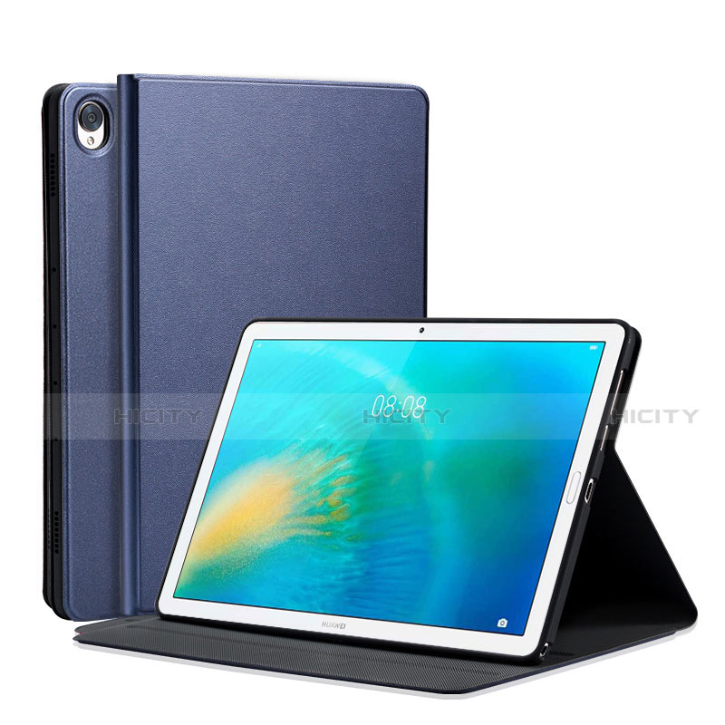 Coque Portefeuille Livre Cuir Etui Clapet L03 pour Huawei MatePad 10.8 Bleu Plus