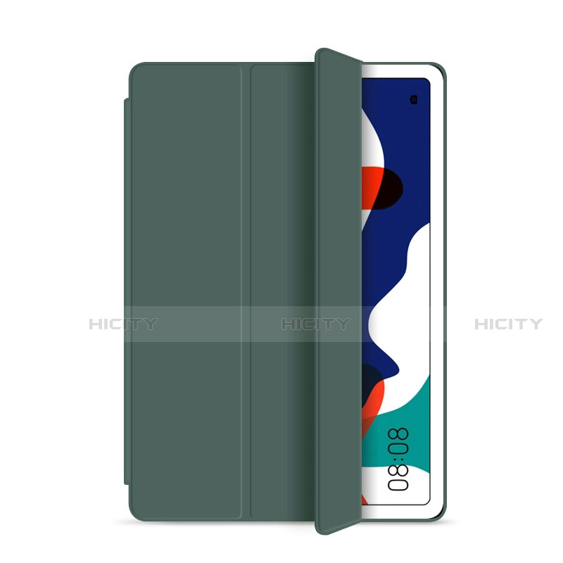 Coque Portefeuille Livre Cuir Etui Clapet L03 pour Huawei MatePad 5G 10.4 Vert Plus