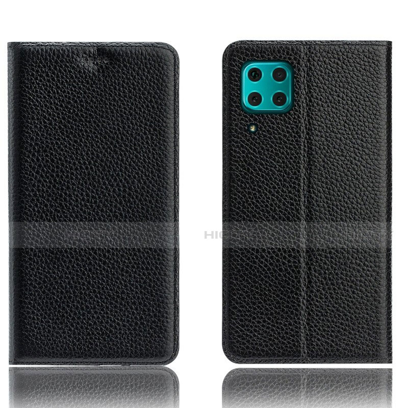 Coque Portefeuille Livre Cuir Etui Clapet L03 pour Huawei Nova 6 SE Noir Plus