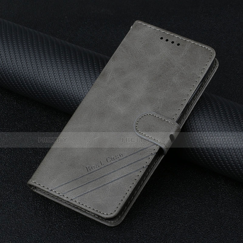 Coque Portefeuille Livre Cuir Etui Clapet L03 pour Motorola Moto Edge S Pro 5G Gris Fonce Plus