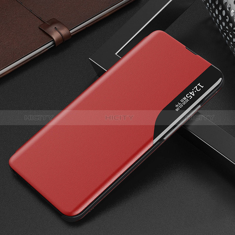 Coque Portefeuille Livre Cuir Etui Clapet L03 pour Oppo Find X3 5G Rouge Plus