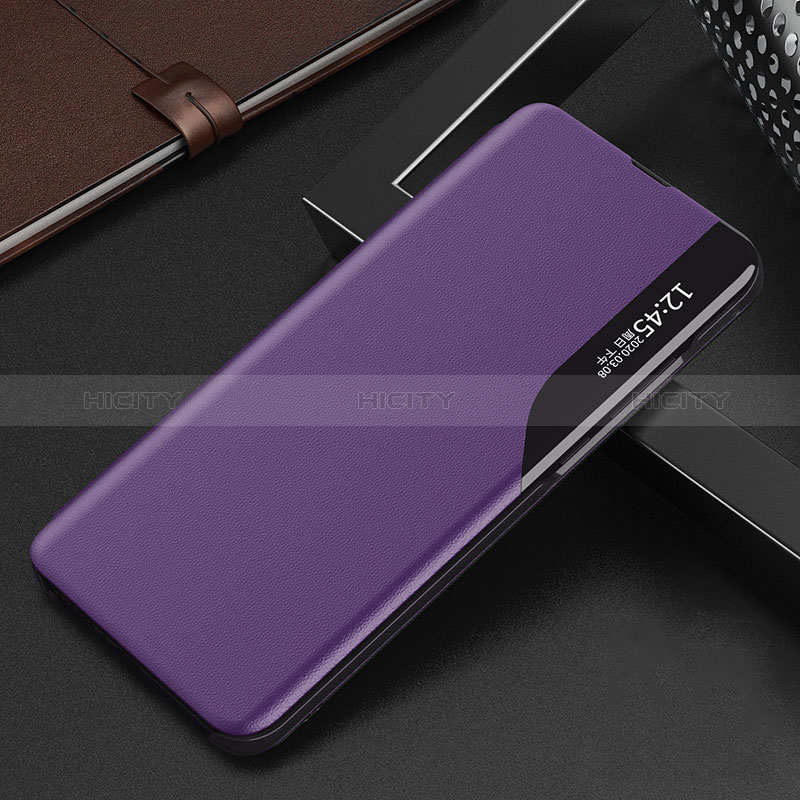Coque Portefeuille Livre Cuir Etui Clapet L03 pour Oppo Find X3 5G Violet Plus
