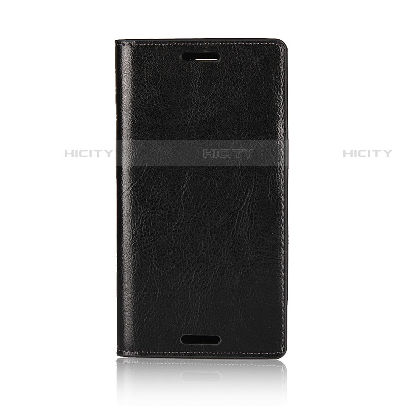 Coque Portefeuille Livre Cuir Etui Clapet L03 pour Sony Xperia XZ1 Compact Noir Plus