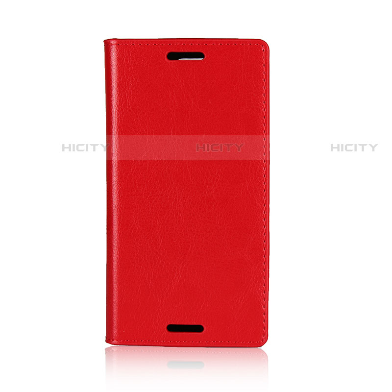 Coque Portefeuille Livre Cuir Etui Clapet L03 pour Sony Xperia XZ1 Compact Rouge Plus