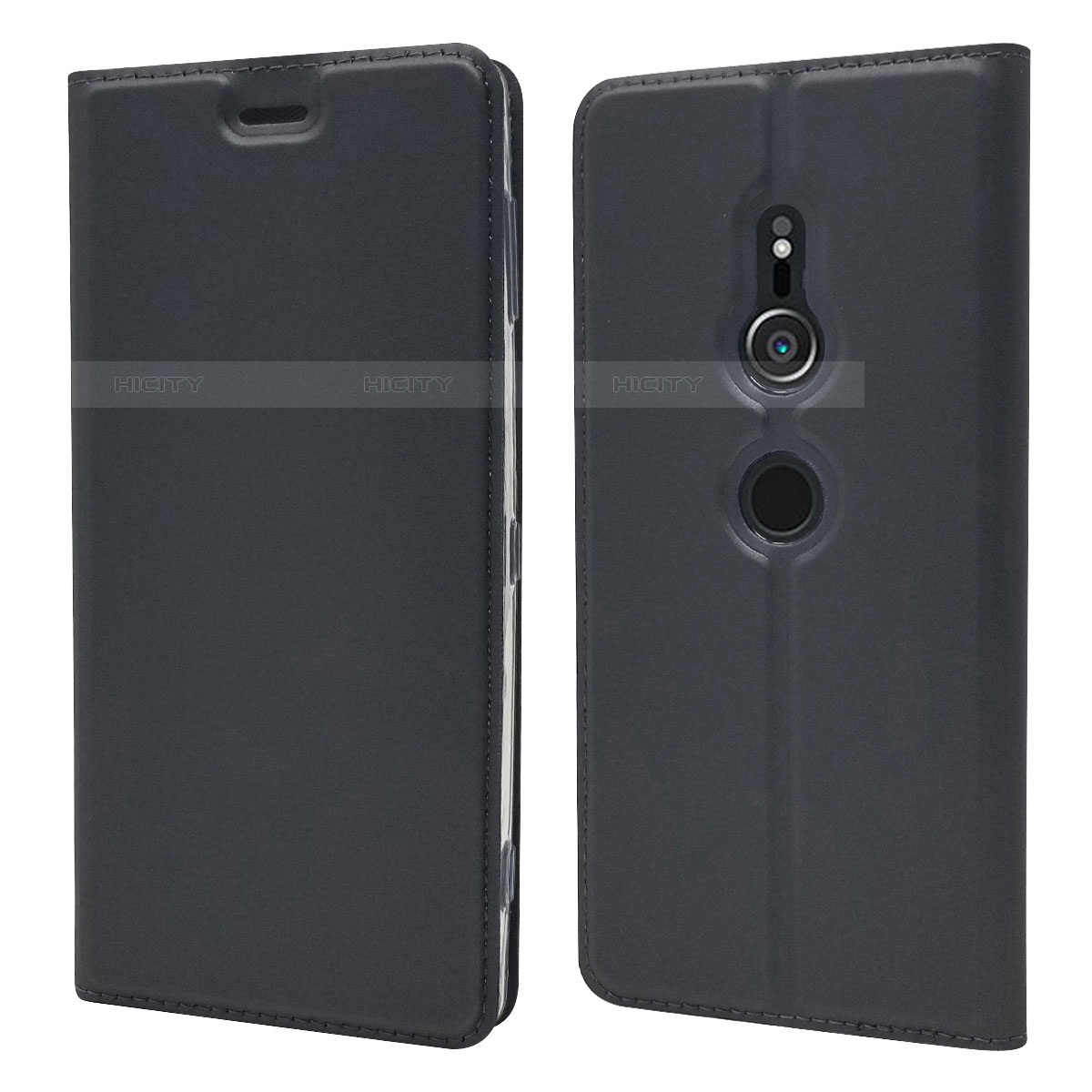 Coque Portefeuille Livre Cuir Etui Clapet L03 pour Sony Xperia XZ2 Noir Plus