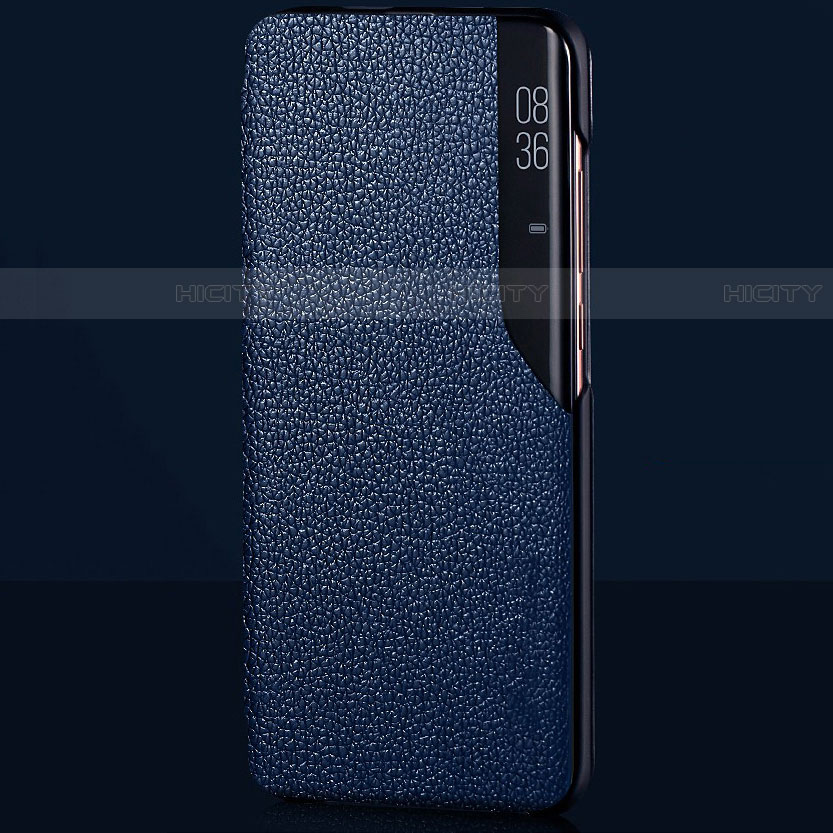 Coque Portefeuille Livre Cuir Etui Clapet L03 pour Xiaomi Mi 10 Bleu Plus