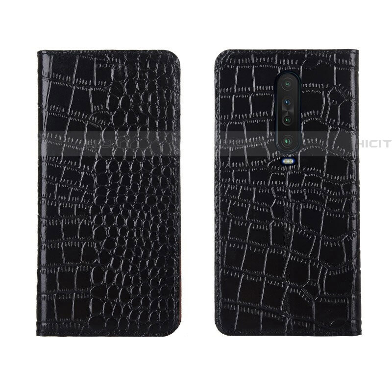 Coque Portefeuille Livre Cuir Etui Clapet L03 pour Xiaomi Redmi K30i 5G Noir Plus
