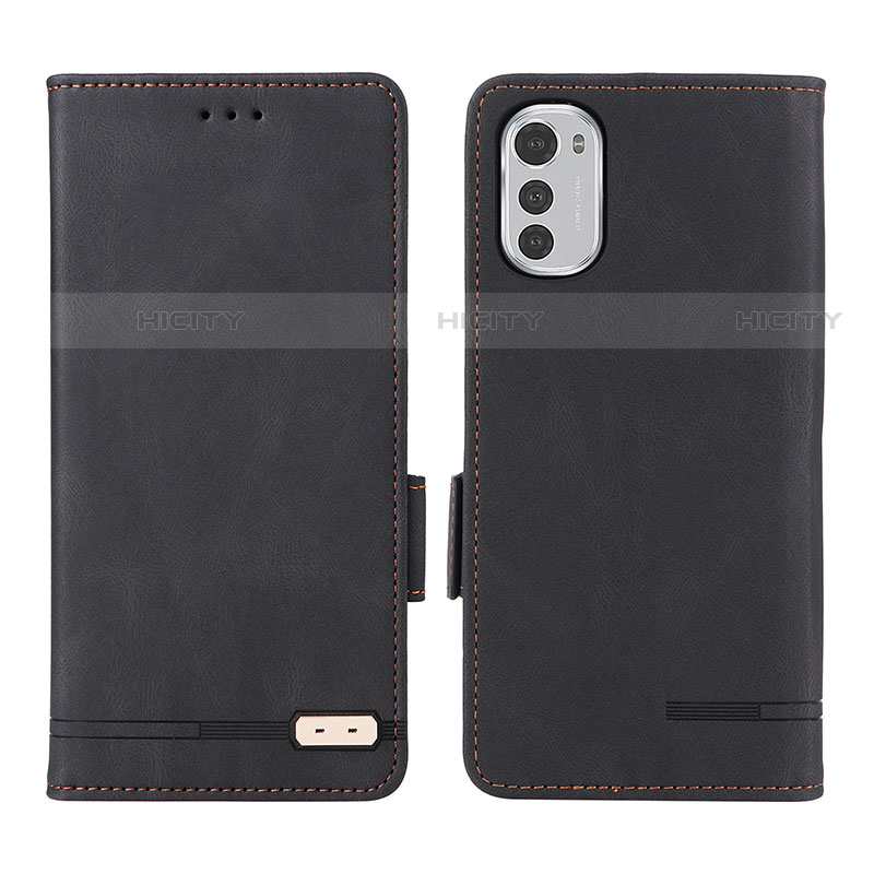 Coque Portefeuille Livre Cuir Etui Clapet L03Z pour Motorola Moto E32s Noir Plus