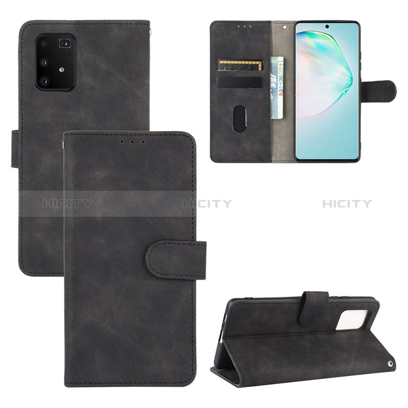 Coque Portefeuille Livre Cuir Etui Clapet L03Z pour Samsung Galaxy A91 Noir Plus