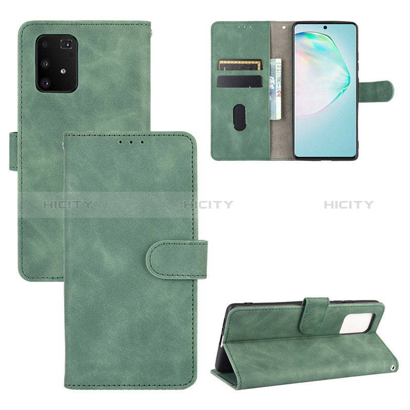 Coque Portefeuille Livre Cuir Etui Clapet L03Z pour Samsung Galaxy A91 Vert Plus