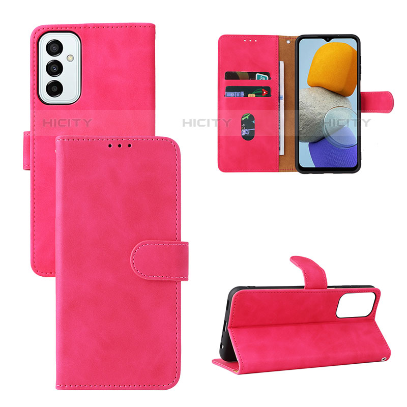 Coque Portefeuille Livre Cuir Etui Clapet L03Z pour Samsung Galaxy M23 5G Rose Rouge Plus