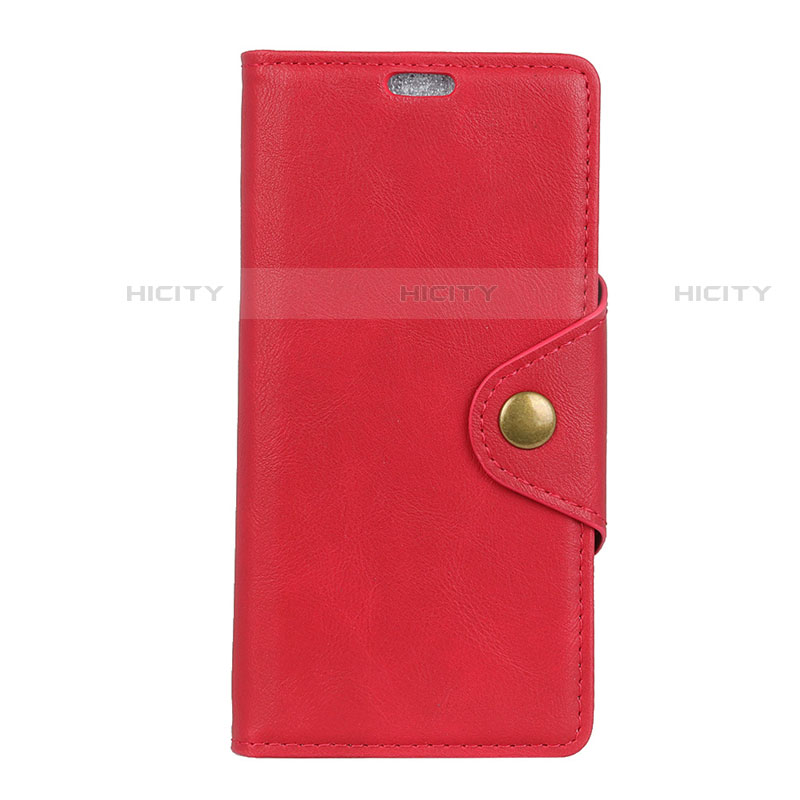 Coque Portefeuille Livre Cuir Etui Clapet L04 pour Asus Zenfone Max Pro M2 ZB631KL Rouge Plus