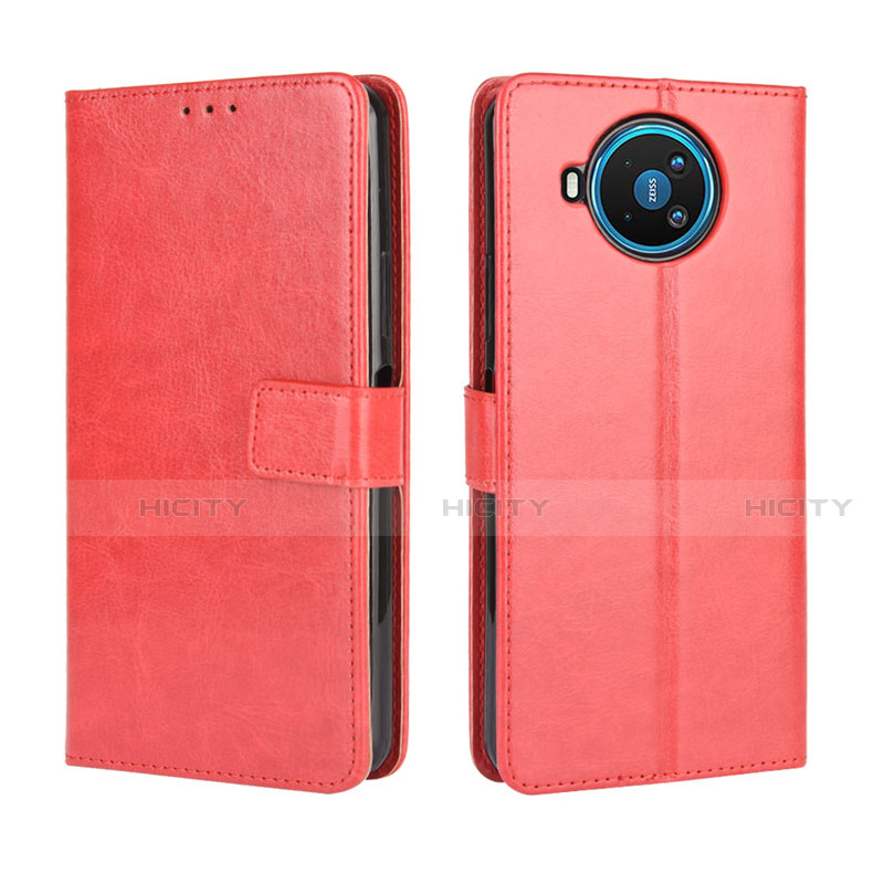 Coque Portefeuille Livre Cuir Etui Clapet L04 pour Nokia 8.3 5G Rouge Plus