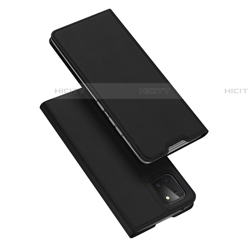 Coque Portefeuille Livre Cuir Etui Clapet L04 pour Samsung Galaxy A81 Noir Plus