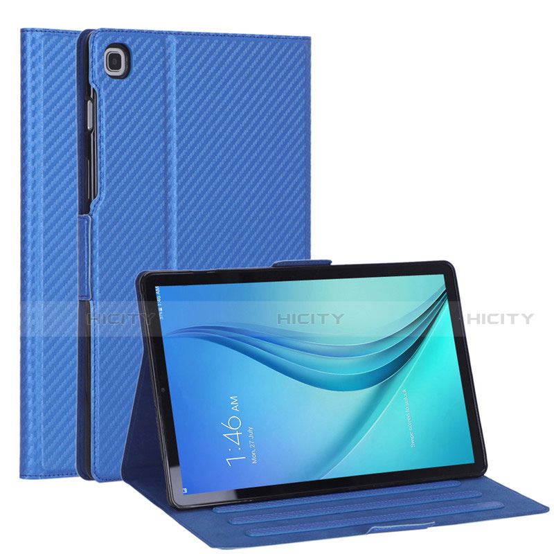 Coque Portefeuille Livre Cuir Etui Clapet L04 pour Samsung Galaxy Tab S5e Wi-Fi 10.5 SM-T720 Bleu Plus