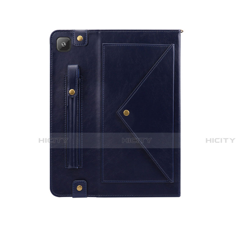 Coque Portefeuille Livre Cuir Etui Clapet L04 pour Samsung Galaxy Tab S6 Lite 10.4 SM-P610 Bleu Plus