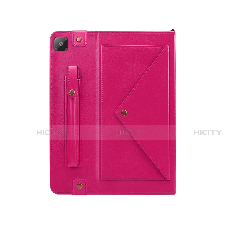 Coque Portefeuille Livre Cuir Etui Clapet L04 pour Samsung Galaxy Tab S6 Lite 10.4 SM-P610 Rose Rouge Plus