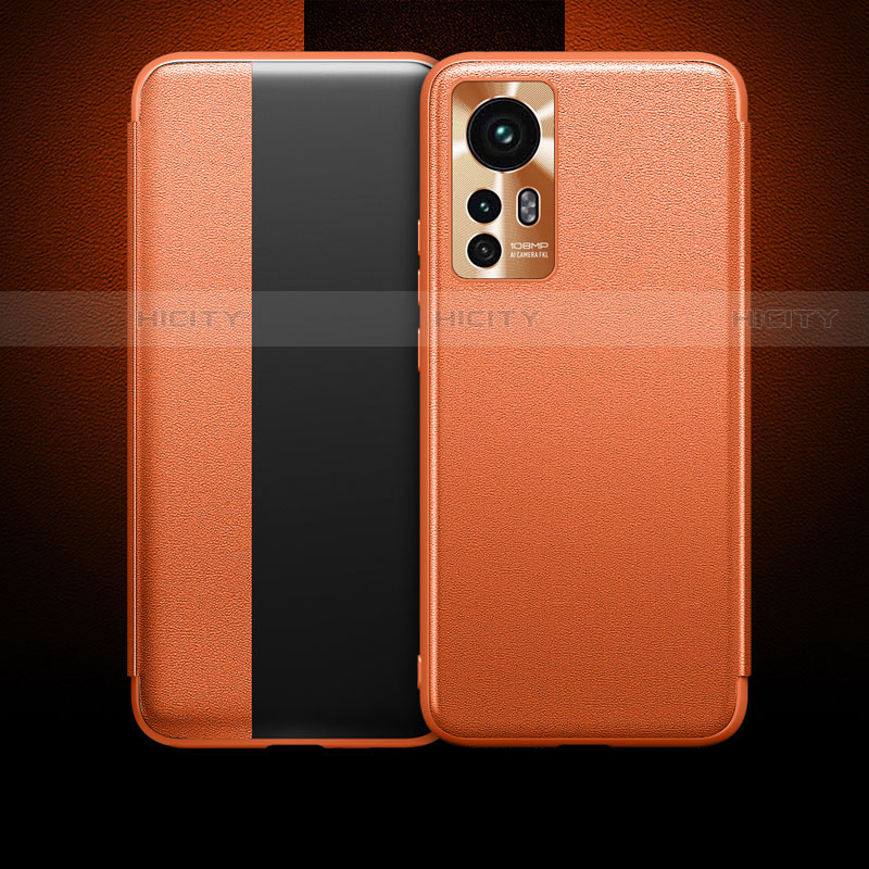 Coque Portefeuille Livre Cuir Etui Clapet L04 pour Xiaomi Mi 12S Pro 5G Orange Plus