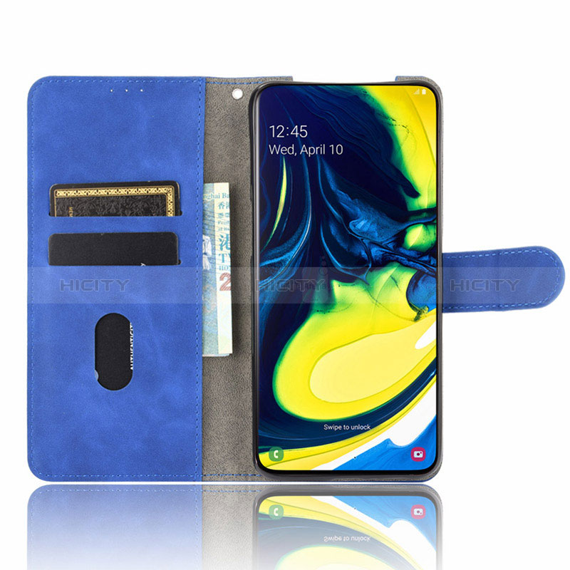 Coque Portefeuille Livre Cuir Etui Clapet L04Z pour Samsung Galaxy A80 Plus
