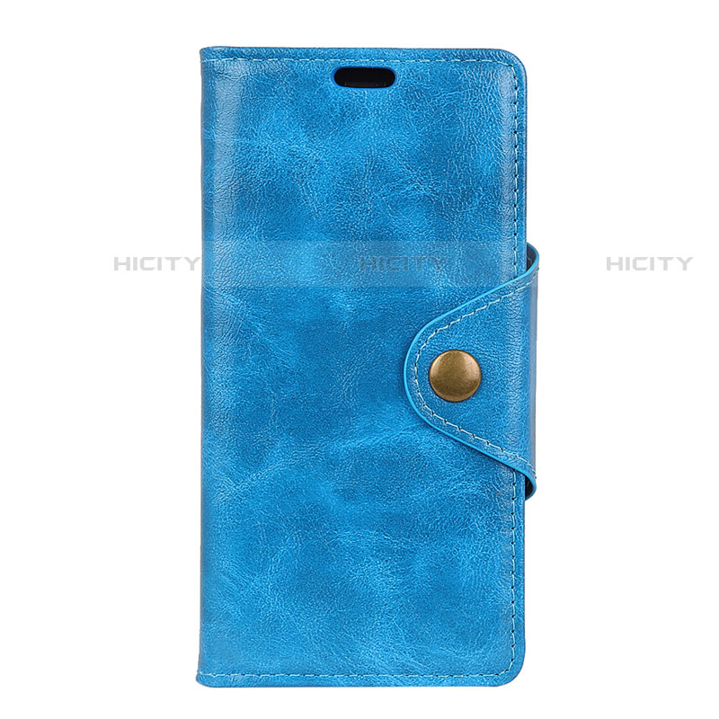 Coque Portefeuille Livre Cuir Etui Clapet L05 pour Asus Zenfone Max Pro M2 ZB631KL Bleu Plus