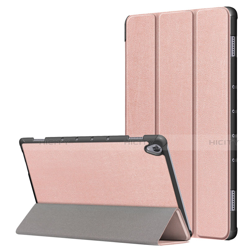 Coque Portefeuille Livre Cuir Etui Clapet L05 pour Huawei MatePad 10.8 Or Rose Plus