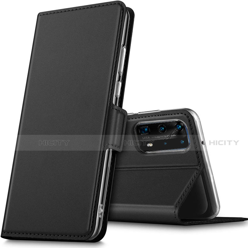 Coque Portefeuille Livre Cuir Etui Clapet L05 pour Huawei P40 Pro+ Plus Noir Plus