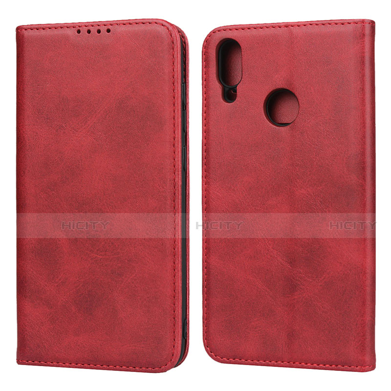 Coque Portefeuille Livre Cuir Etui Clapet L05 pour Huawei Y7 Pro (2019) Rouge Plus