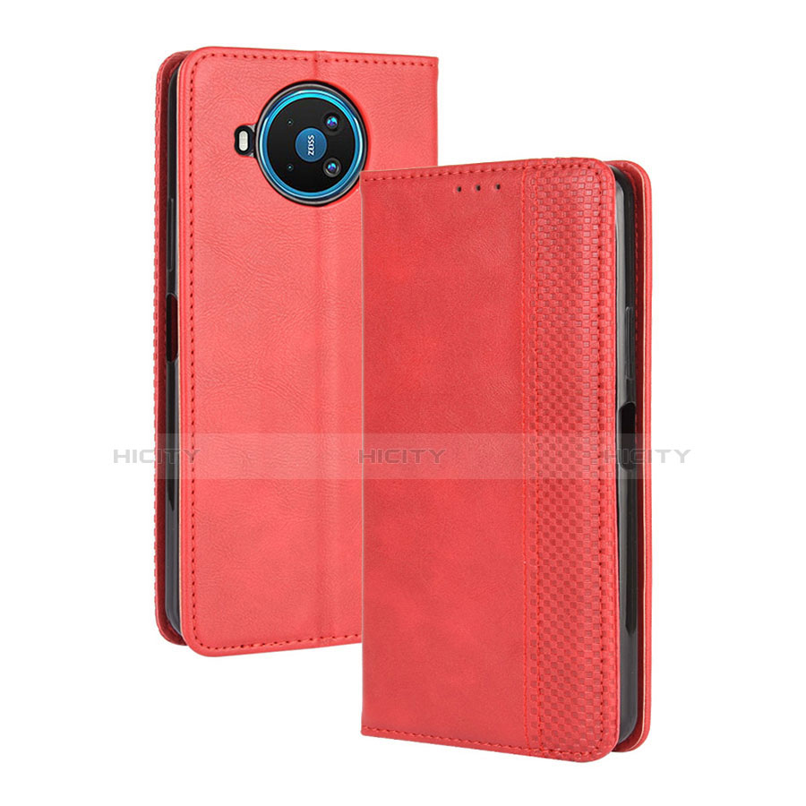Coque Portefeuille Livre Cuir Etui Clapet L05 pour Nokia 8.3 5G Rouge Plus