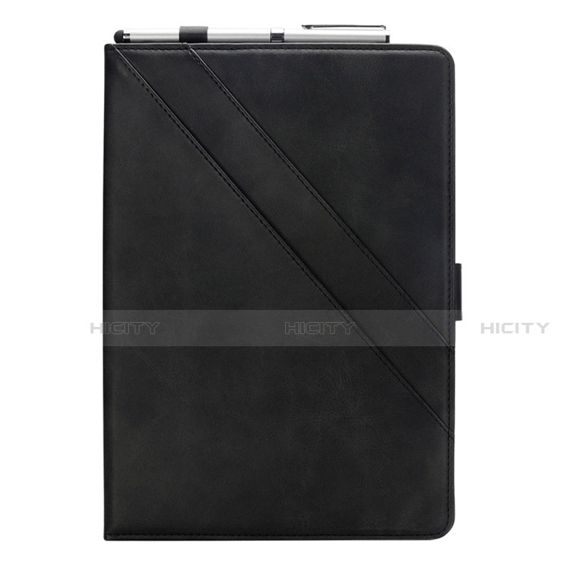 Coque Portefeuille Livre Cuir Etui Clapet L05 pour Samsung Galaxy Tab S6 Lite 4G 10.4 SM-P615 Noir Plus