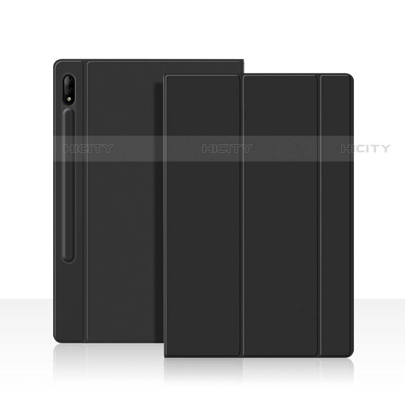 Coque Portefeuille Livre Cuir Etui Clapet L05 pour Samsung Galaxy Tab S7 11 Wi-Fi SM-T870 Noir Plus