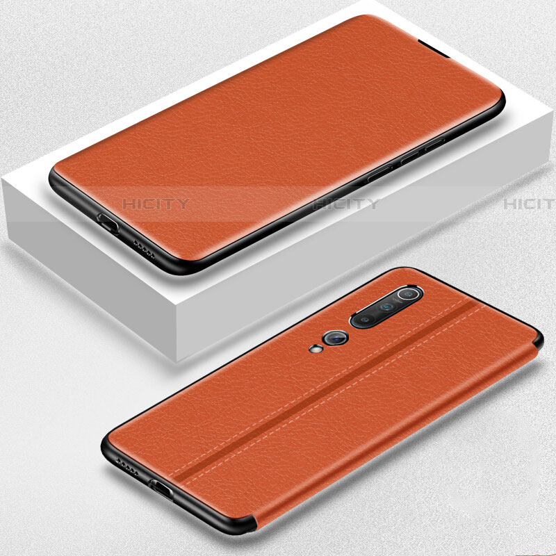 Coque Portefeuille Livre Cuir Etui Clapet L05 pour Xiaomi Mi 10 Orange Plus