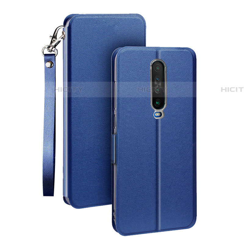 Coque Portefeuille Livre Cuir Etui Clapet L05 pour Xiaomi Redmi K30 5G Bleu Plus