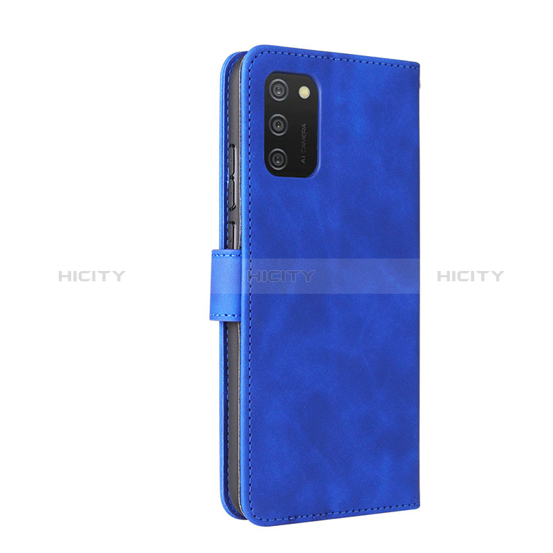 Coque Portefeuille Livre Cuir Etui Clapet L05Z pour Samsung Galaxy A02s Bleu Plus