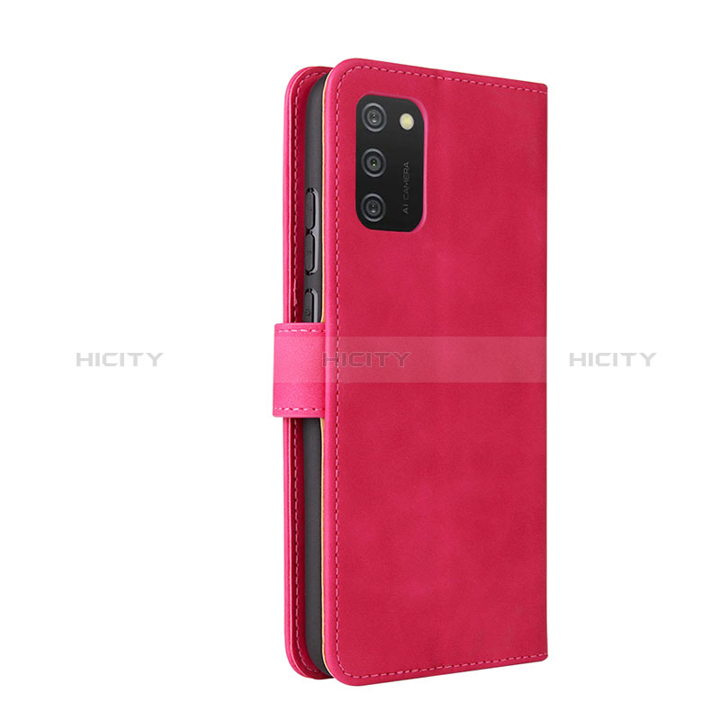 Coque Portefeuille Livre Cuir Etui Clapet L05Z pour Samsung Galaxy A02s Rose Rouge Plus