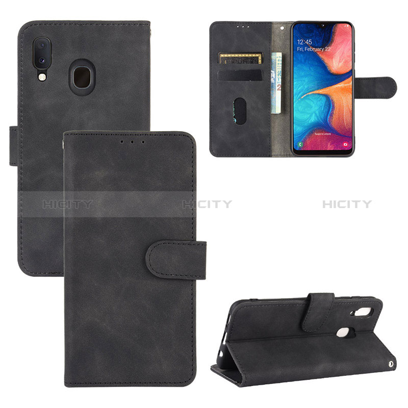 Coque Portefeuille Livre Cuir Etui Clapet L05Z pour Samsung Galaxy A30 Noir Plus