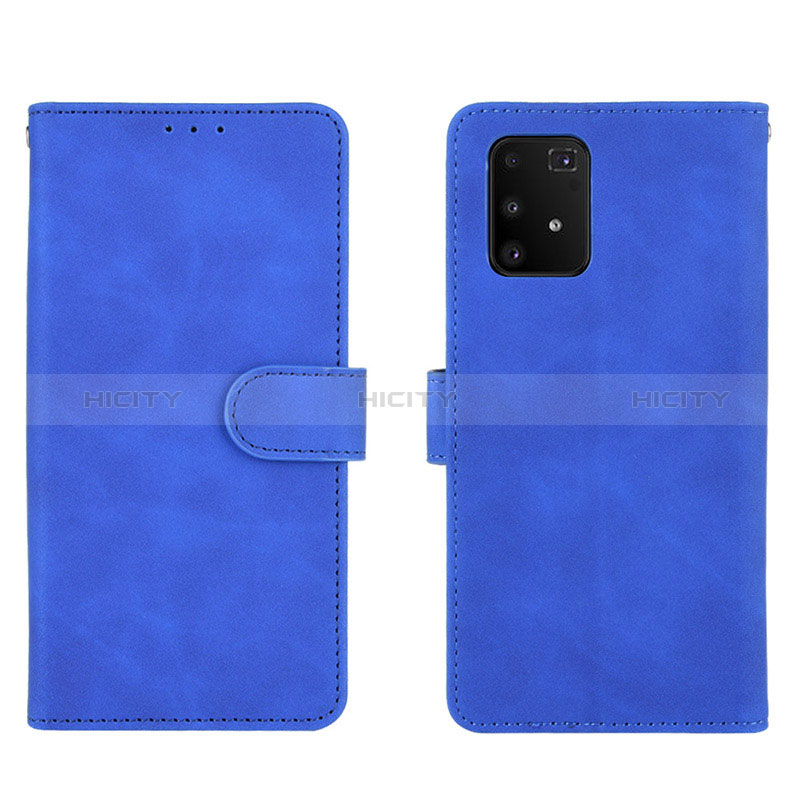 Coque Portefeuille Livre Cuir Etui Clapet L05Z pour Samsung Galaxy A91 Bleu Plus