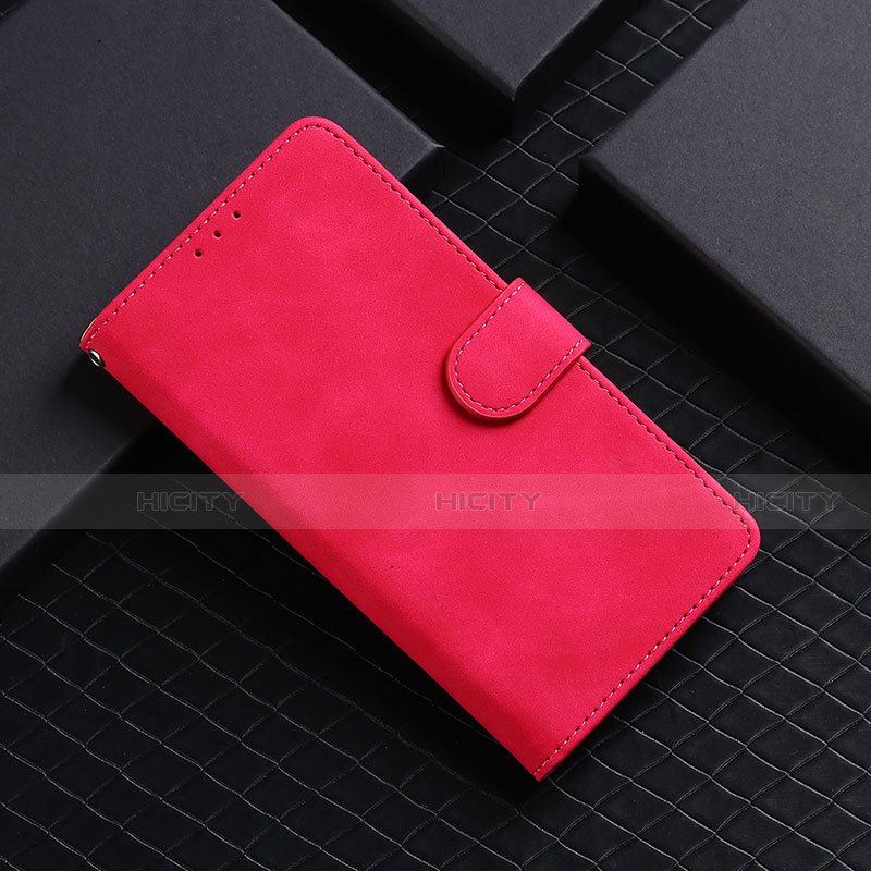 Coque Portefeuille Livre Cuir Etui Clapet L05Z pour Samsung Galaxy S21 5G Rose Rouge Plus